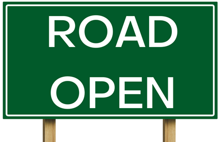 Image of Open Road Sign