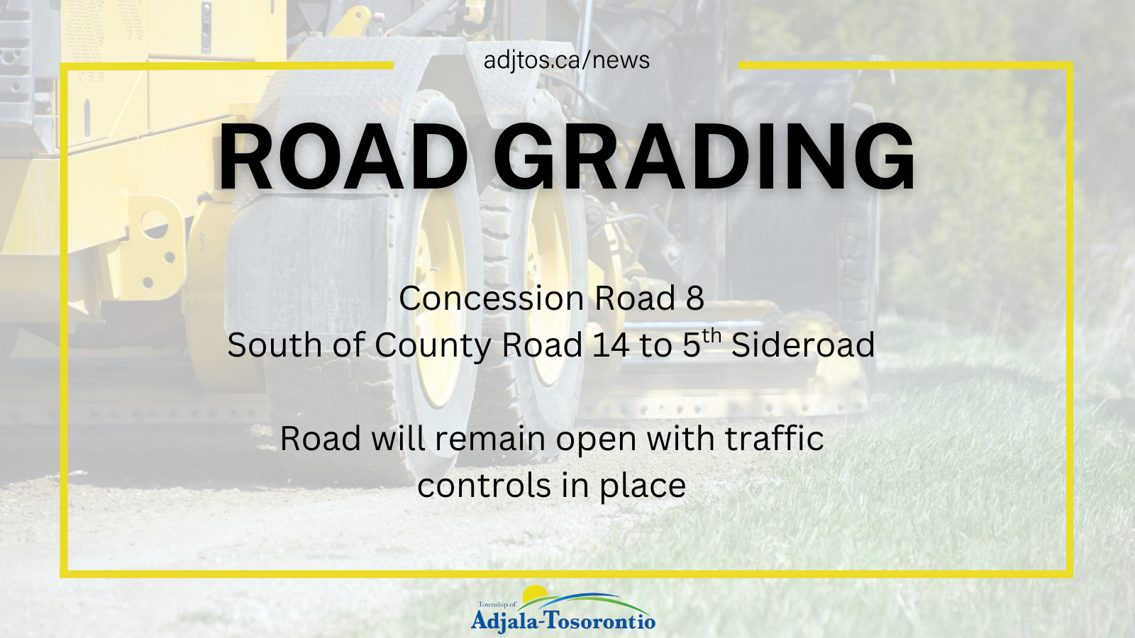 Road Grading on Concession 8 - September 24, 2025