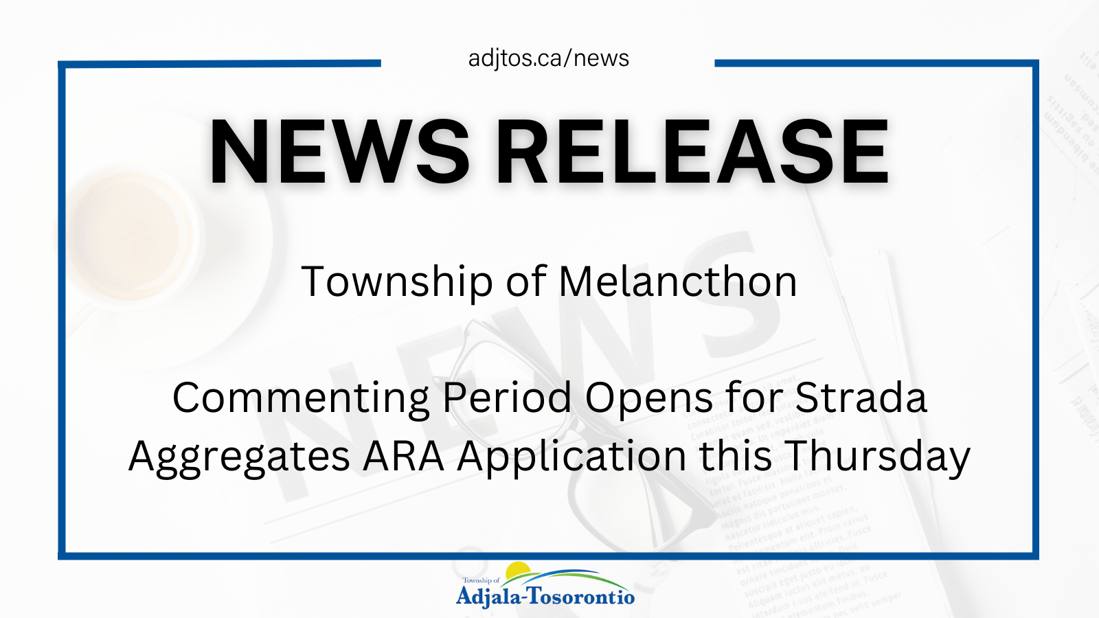 News Release from Township of Melancthon