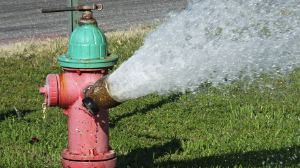 Image of Water Flushing at a Hydrant