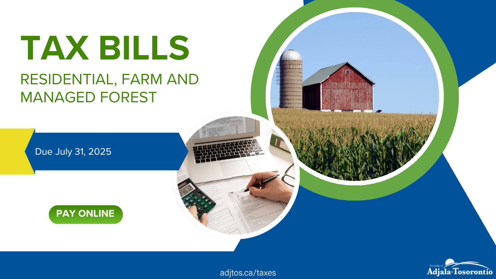 Farm Tax Bill Due Date July 31, 2025