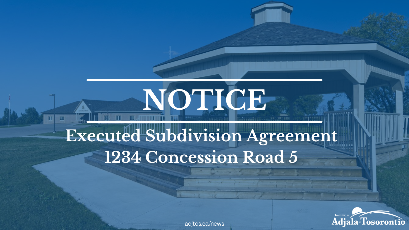 Notice of Subdivision Agreement