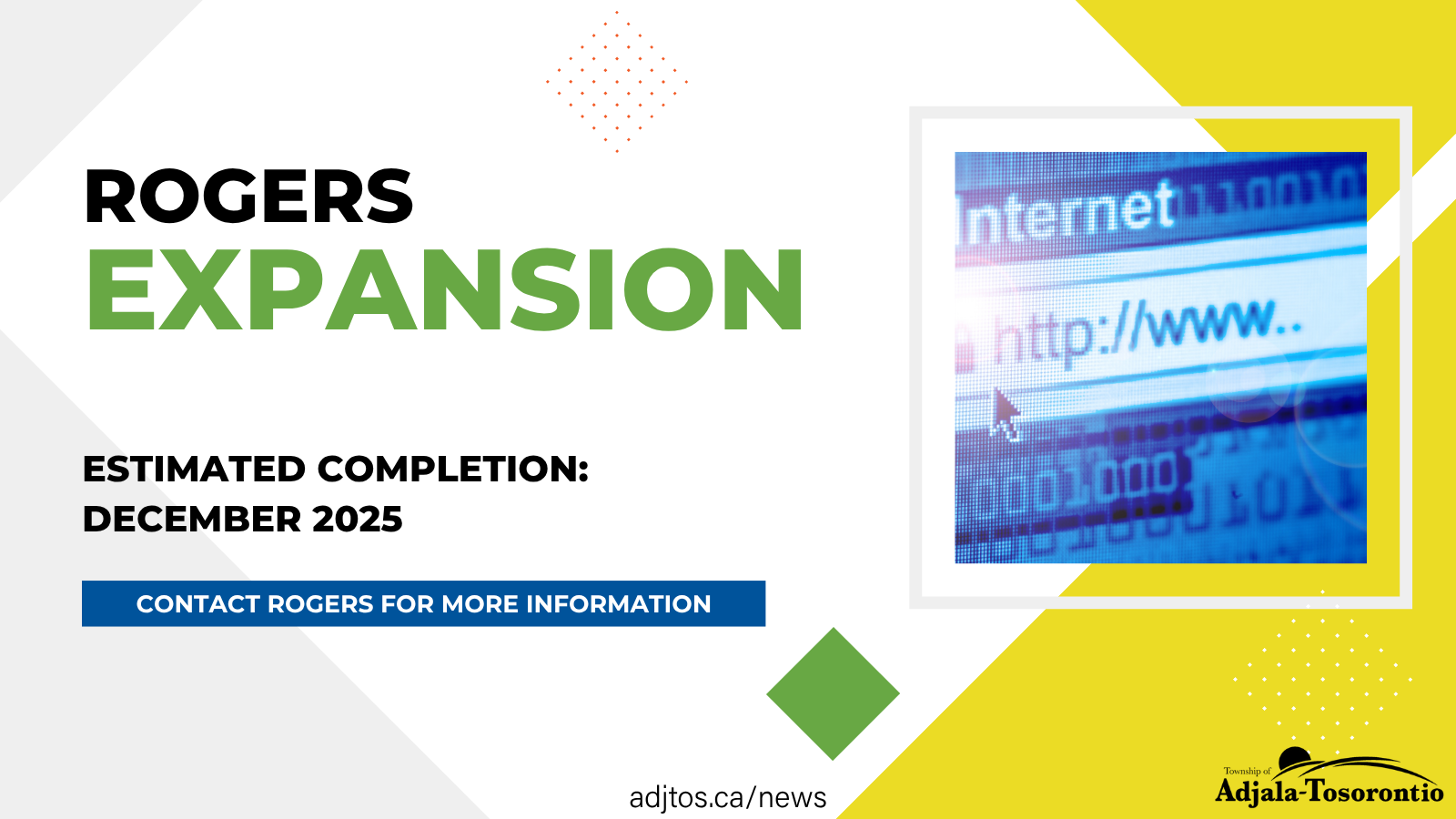 Rogers Service Expansion with internet graphic