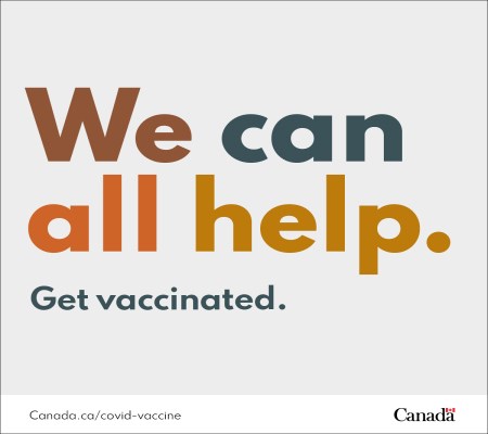 Image displayed saying, Get Vaccinated regarding COVID-19
