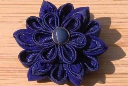 image of fabric flower brooch